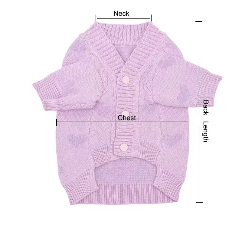 Purr-fectly Cozy Lavender Knit Cardigan