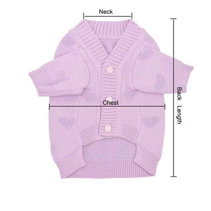 Purr-fectly Cozy Lavender Knit Cardigan