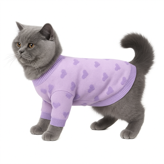 Purr-fectly Cozy Lavender Knit Cardigan
